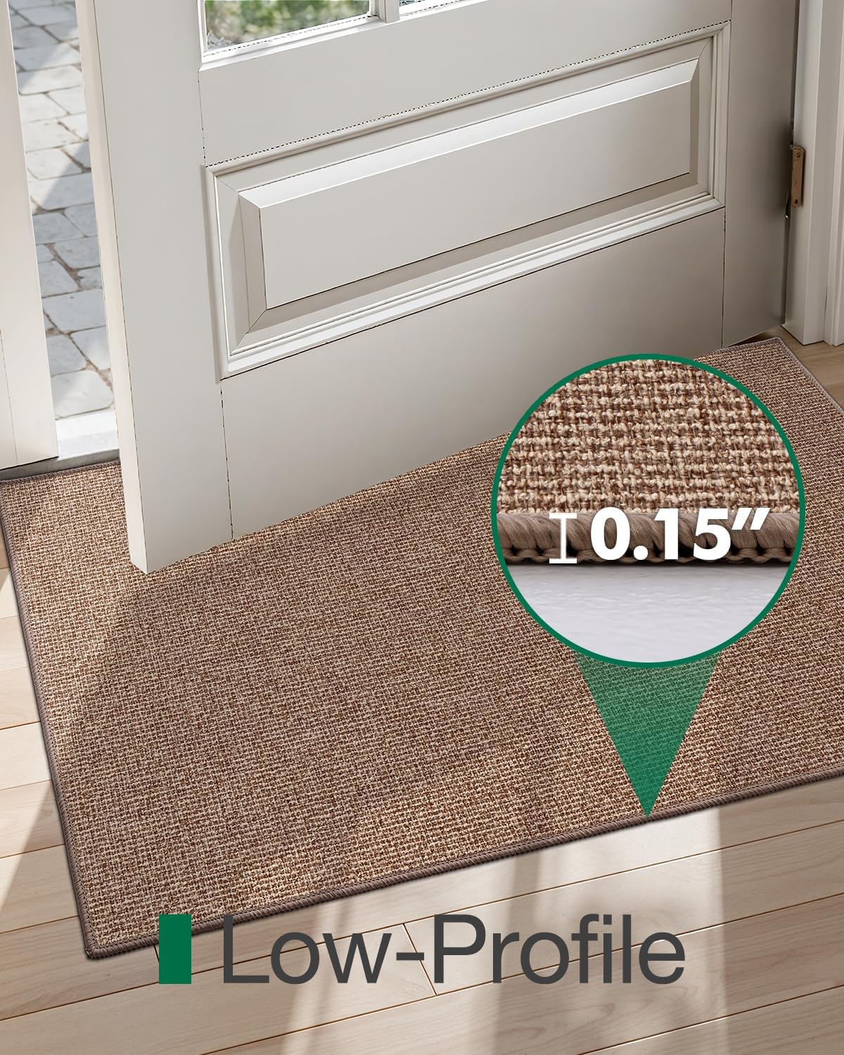 LUMI Indoor Door Mat 36"x56", Ultra Thin Low Profile Non-Slip Doormat for Home Entrance, Absorbent