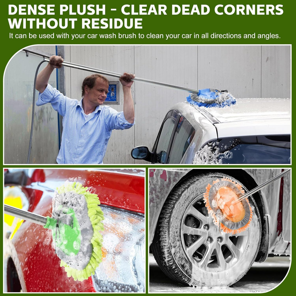 Layhit 5 Pcs Car Wash Mitt Set, Brush Not Included, Microfiber Mitt Cleaning Car Truck Washing