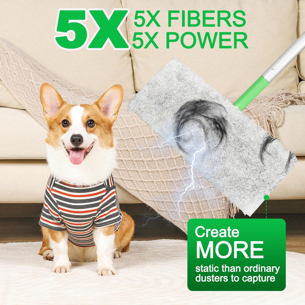 Heavy Duty Dry Sweeping Cloths Pads for Swiffer Sweeper Mop, Disposable Microfiber Duster Mop Pads