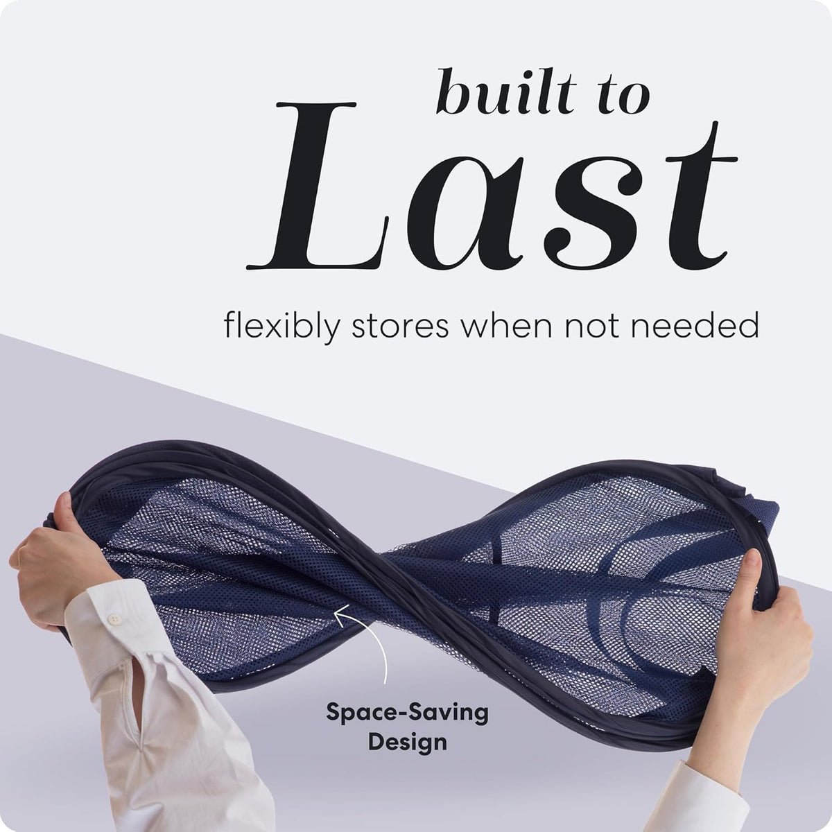 Handy Laundry Collapsible Mesh Pop Up Hamper with Wide Opening and Side Pocket - Breathable