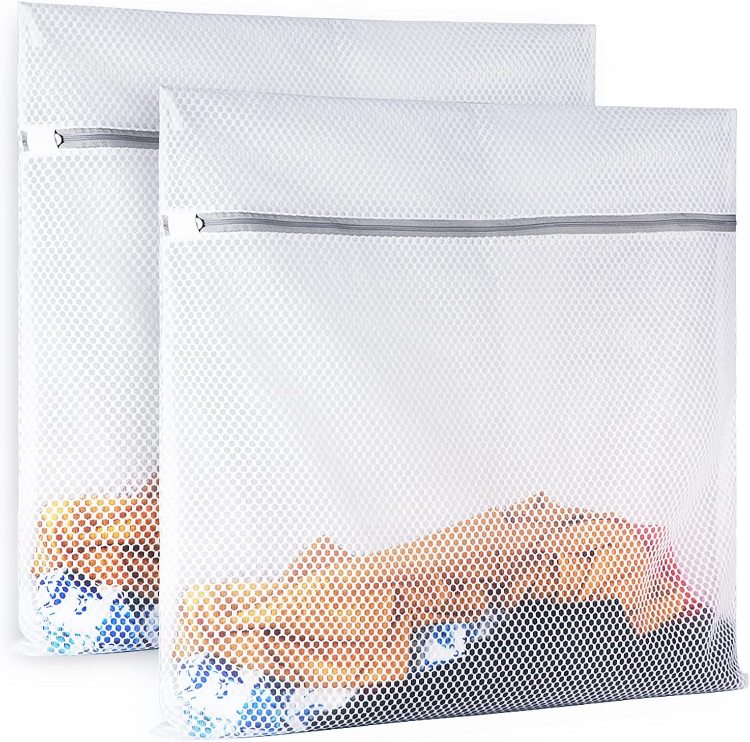 2 XX-Large Honeycomb Mesh Laundry Bag Delicates Durable for Washing Machine,24 x 24 Inches lingerie