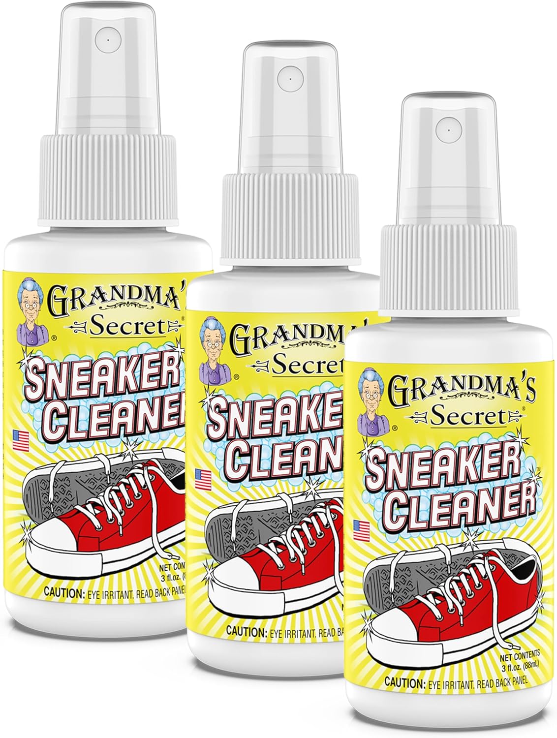 Grandma's Secret Sneaker Cleaner - Shoe Cleaner for Rubber, Canvas and Leather, Stain Remover Spray