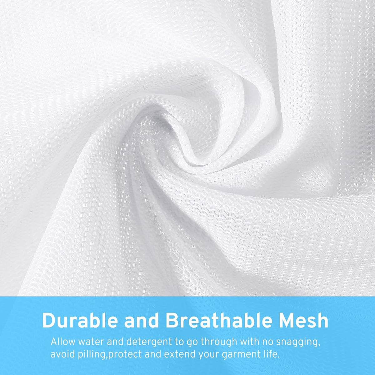 Ultimate 7 Pack 6 Size Mesh Laundry Bags Set for Delicates with AUTO-Lock Zipper, Lingerie Bags for