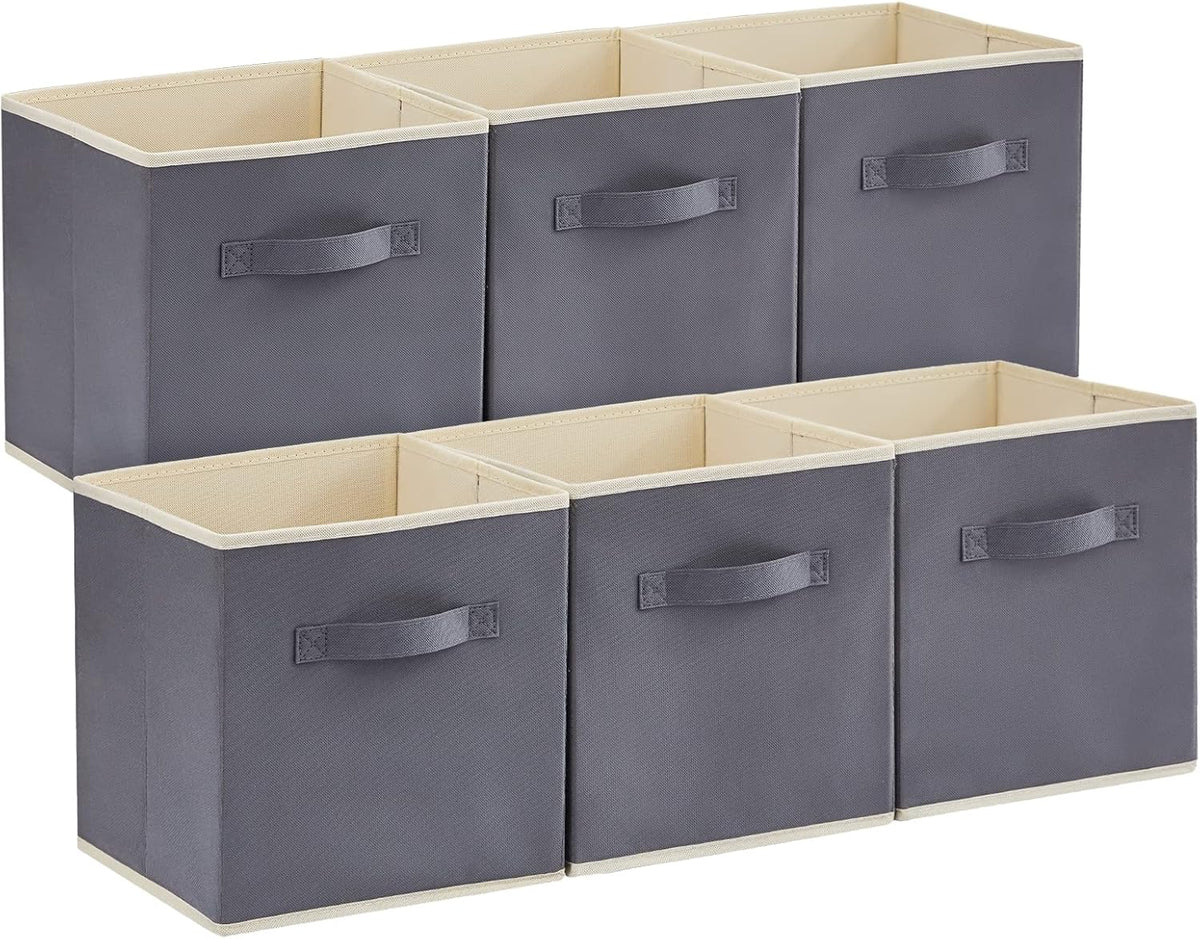Lifewit Collapsible Fabric Storage Cubes Bins Set 13 Inch, Foldable Cubby Organizers Boxes, 6 Pack