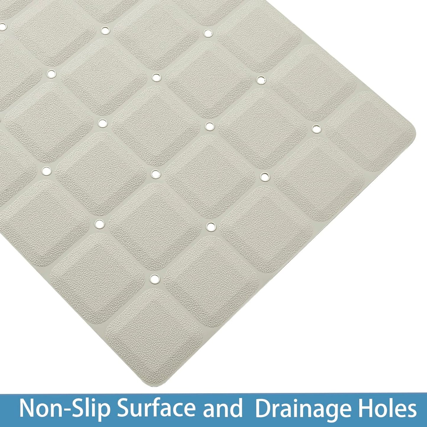 Foldable Silicone Bathtub Mat: Jumbo Size Heavy Duty Safety Bath Mat for Tub Without Suction Cups