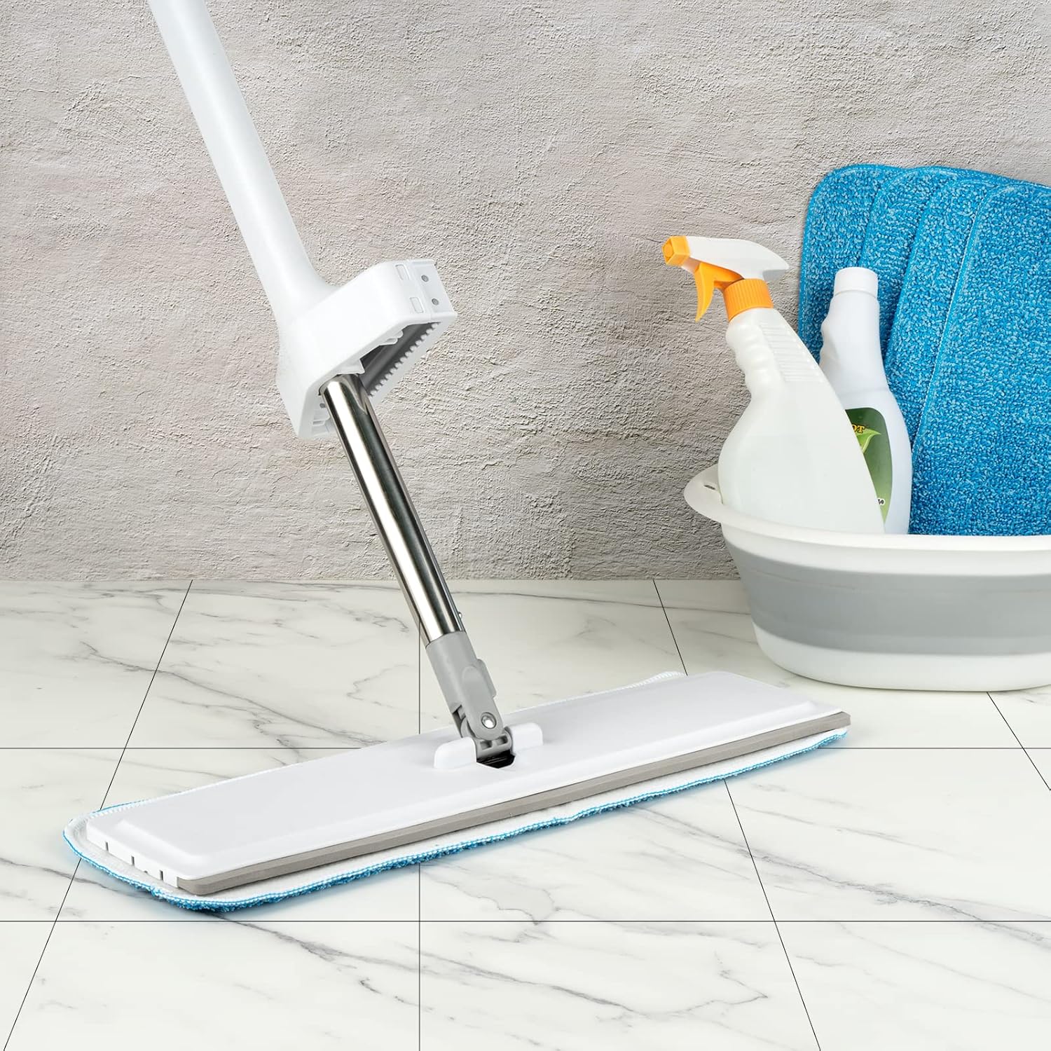 Microfiber Mop Pads, 18.5 x 6.3 Inch Reusable and Washable Spray Mop Pads, Wet and Dry Household