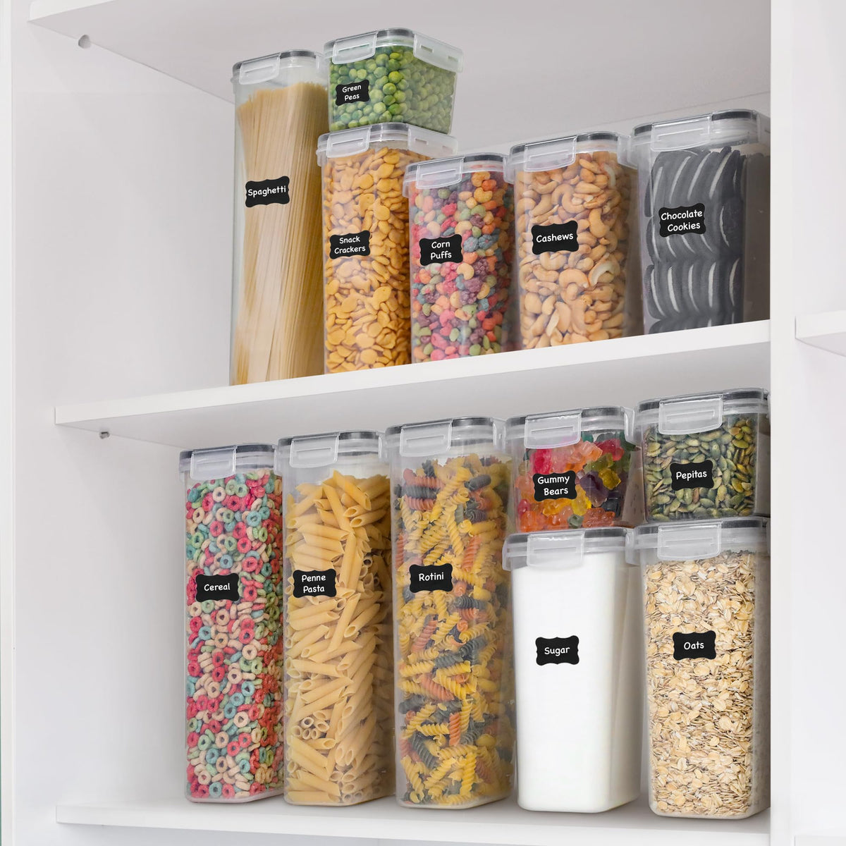 Freshware Kitchen Storage Containers with Lids, 48 PCS Airtight Food Storage Containers, Plastic