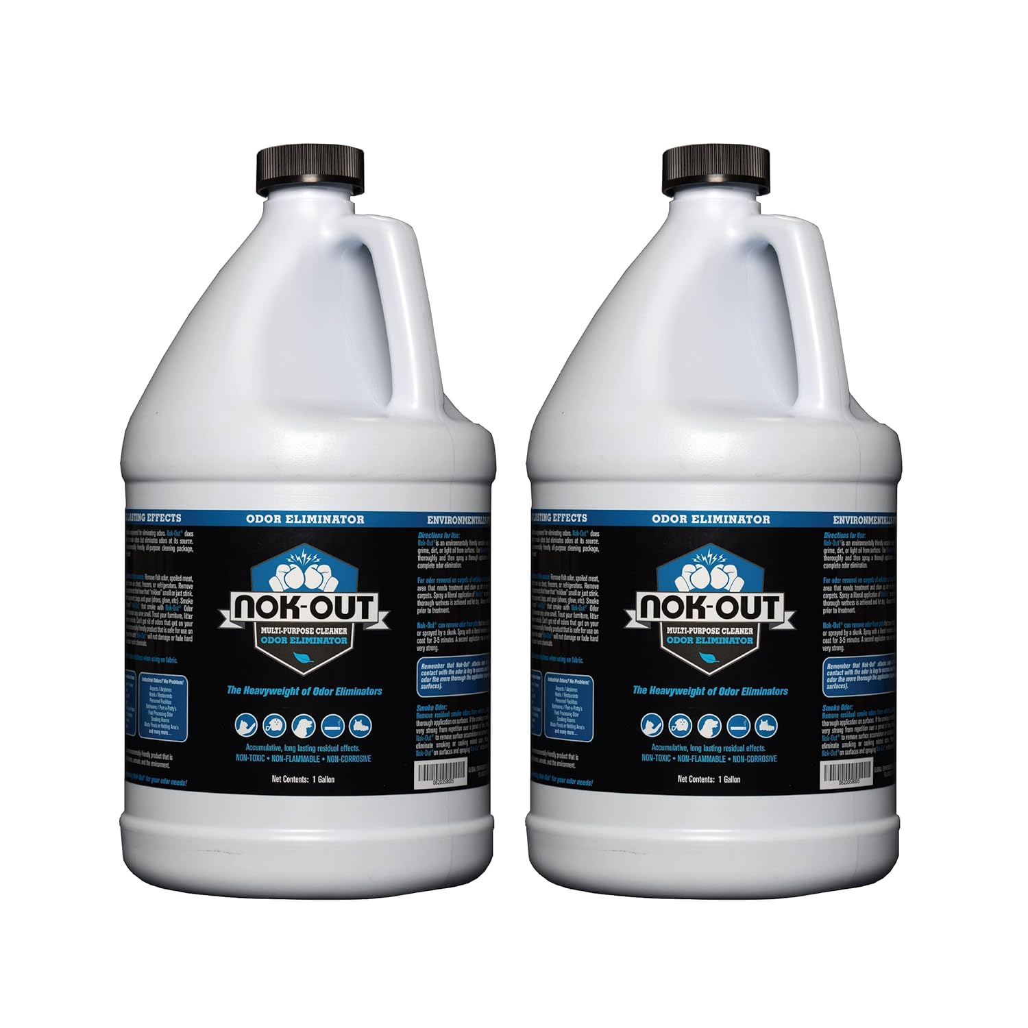 NOK OUT Odor Remover, Pet Deodorizer and Cleaning Spray, Made in the USA, 1 Gallon, 2-Pack