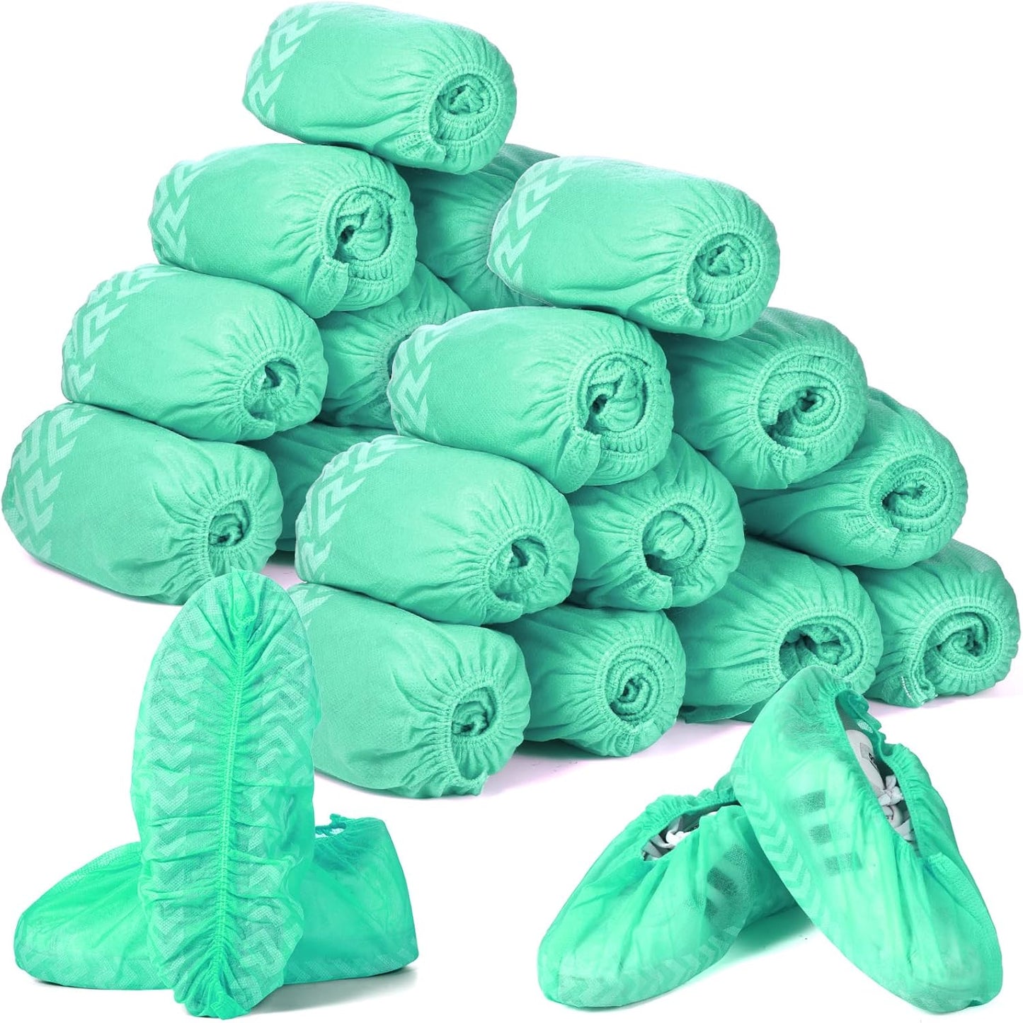 Zhanmai 300 Pack Disposable Shoe Covers Non Slip Disposable Large Foot Booties Shoe Covers for