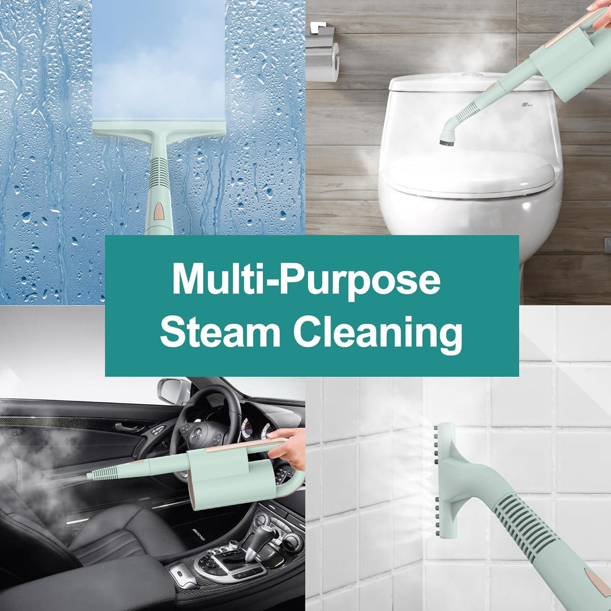 Newbealer Steam Mop & Detachable Handheld Cleaner, 250ml 1200W Powerful Floor Steamer, 3 Adjustable