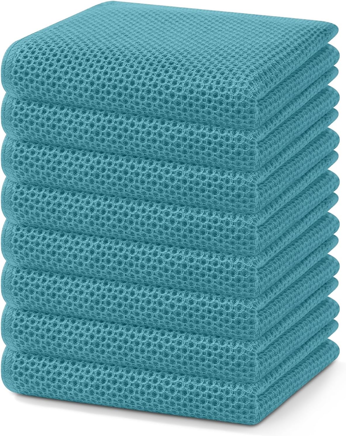 Homaxy 100% Cotton Waffle Weave Kitchen Dish Towels, Ultra Soft Absorbent Quick Drying Cleaning