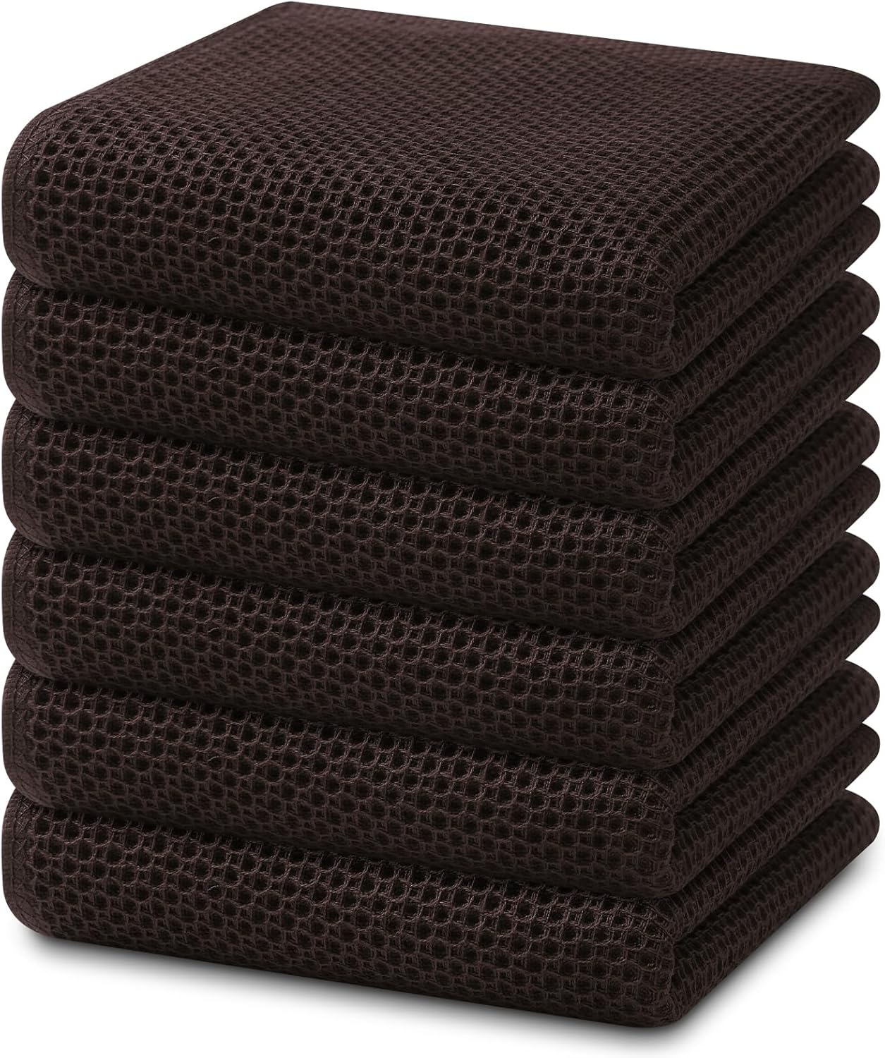 Homaxy 100% Cotton Waffle Weave Kitchen Dish Towels, Ultra Soft Absorbent Quick Drying Cleaning