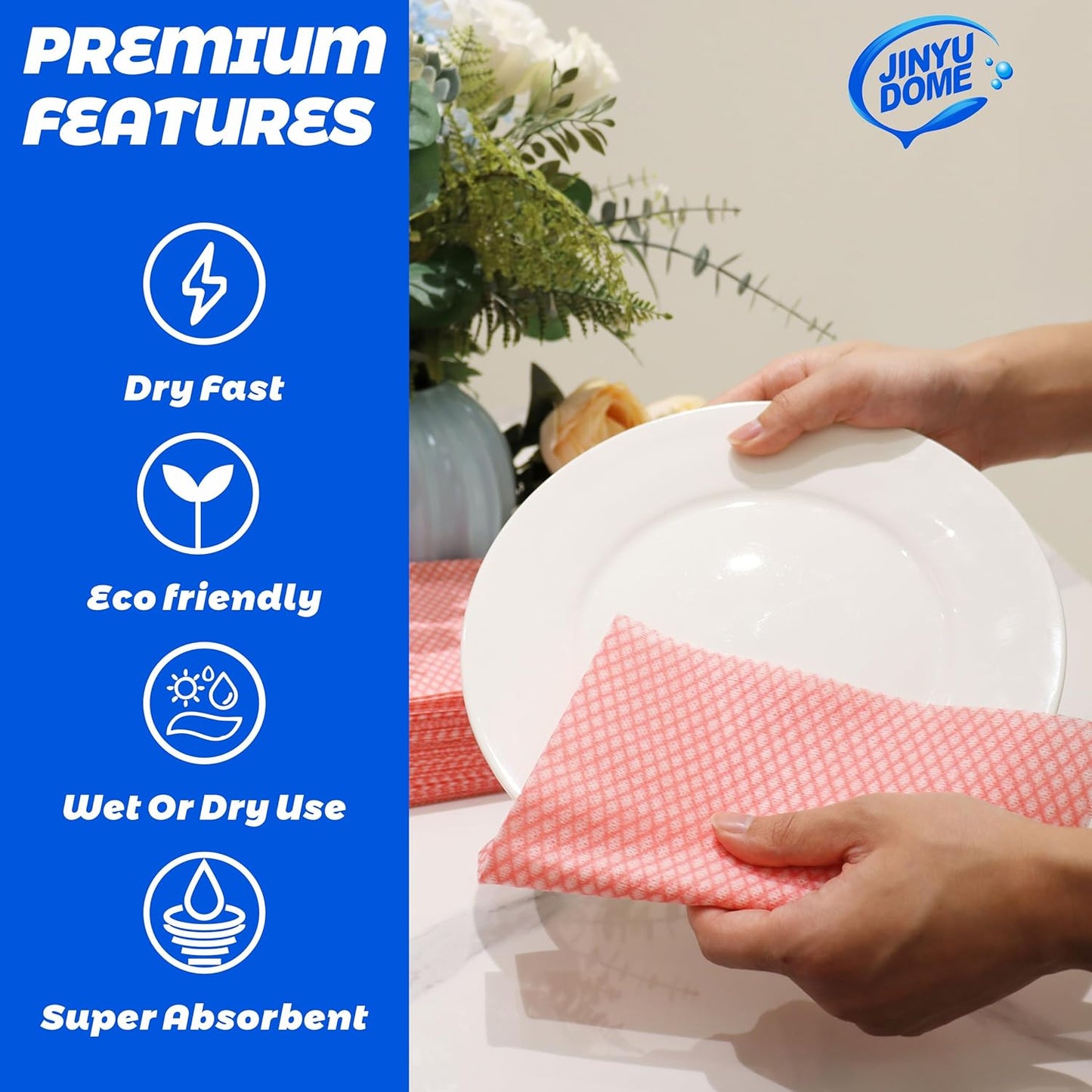 Disposable Kitchen Cleaning Cloths Dish Towels Dish Cloth Reusable Cloths for Kitchen, Bathroom