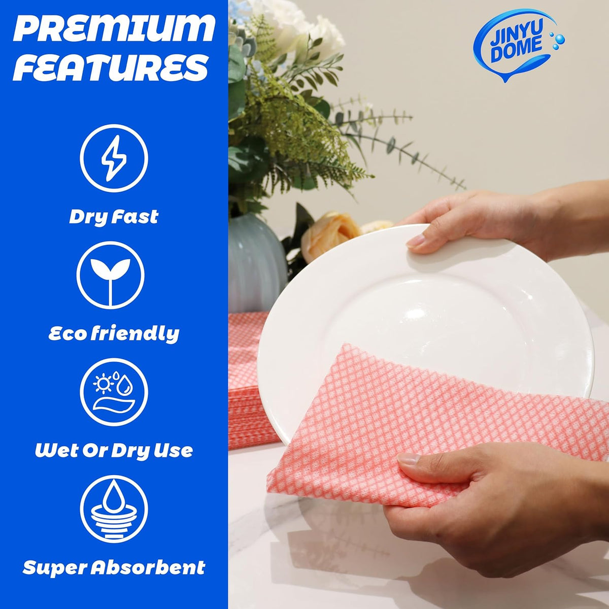 Disposable Kitchen Cleaning Cloths Dish Towels Dish Cloth Reusable Cloths for Kitchen, Bathroom