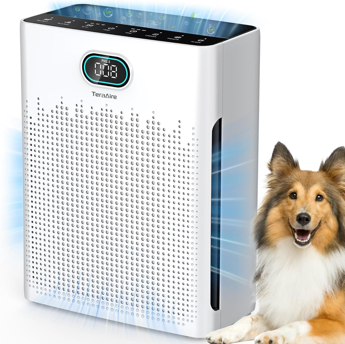 Air Purifiers for Home, PM 2.5 Air Quality Monitor Cover Up to 2200 Ft² with Pet mode, Timer, HEPA