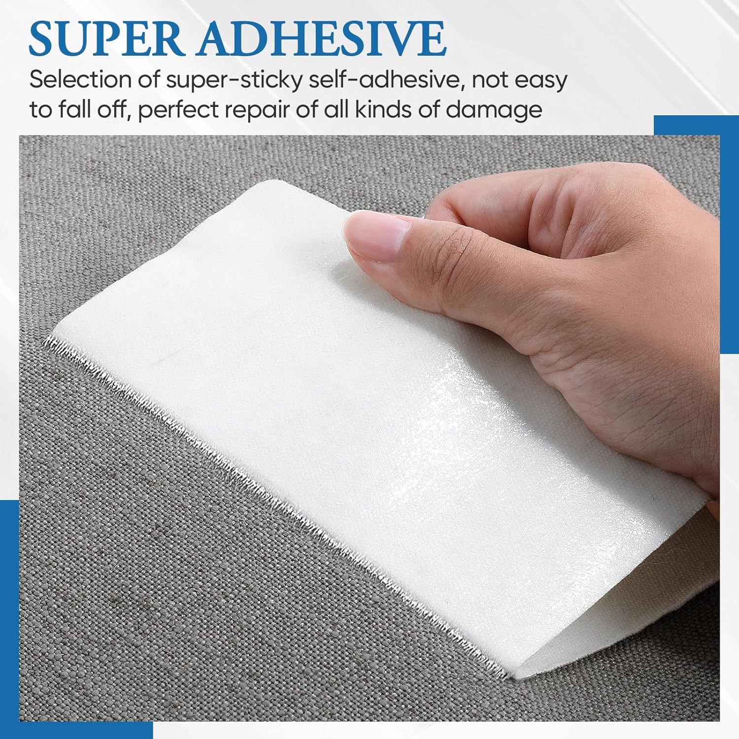 Canvas Patch 5.5 x 8 Inches 6Pcs Self-Adhesive Waterproof Canvas Patch Kit for Repairing