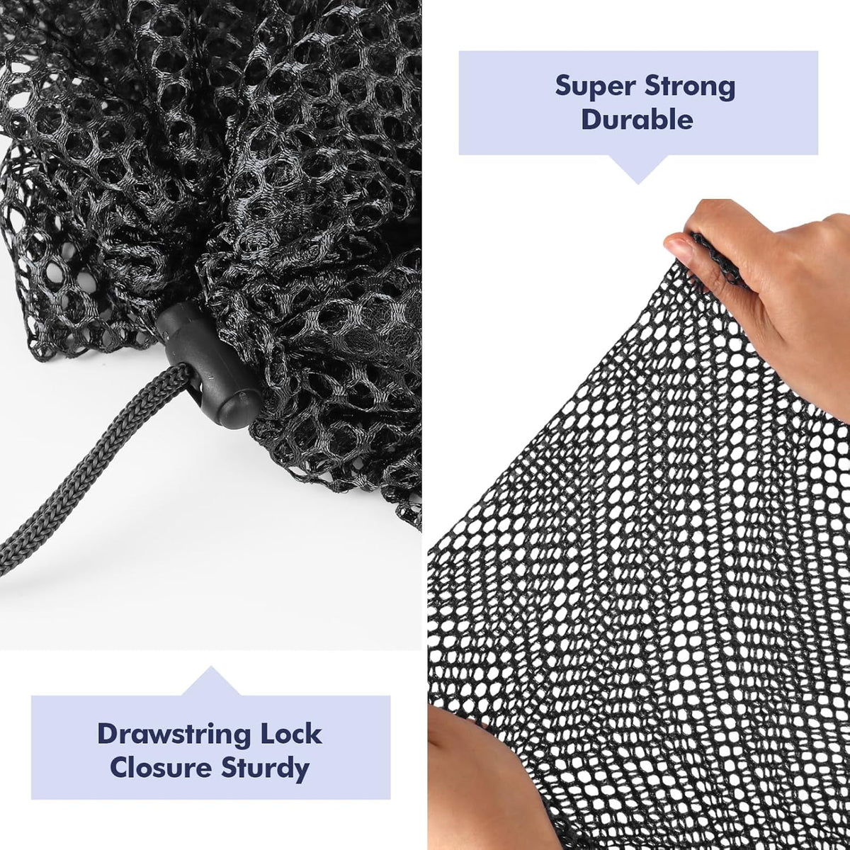 3Pcs Mesh Laundry Bags Washing Machine Mesh Wash Bags Jumbo for Delicates Clothes,Bed Linen,Toys
