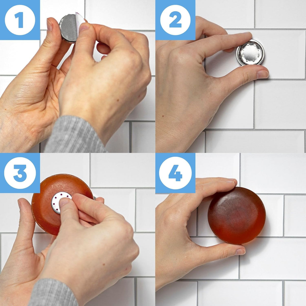 Mirai Clinical Magnetic Soap Holder for Shower Wall - Stainless Steel Savers for Bar Soap - Easy