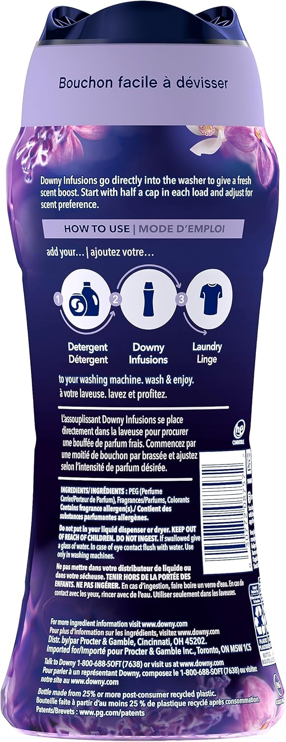 Downy Infusions In-Wash Laundry Scent Booster Beads, CALM, Soothing Lavender and Vanilla Bean, 13.4
