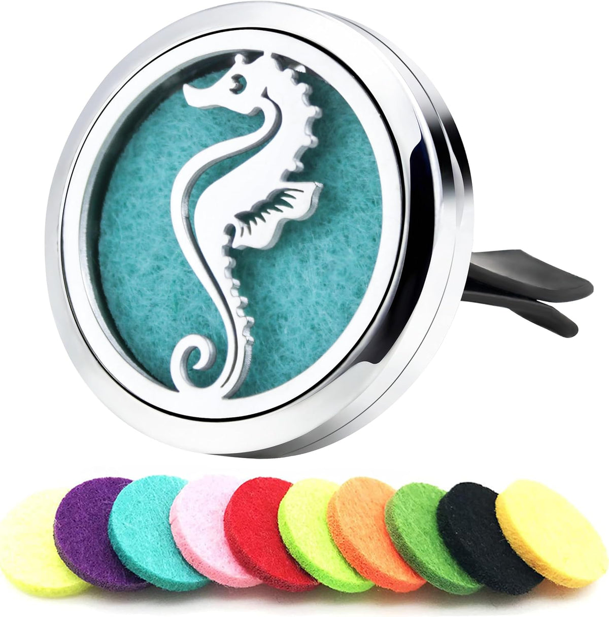 AZNECK Car Essential Oil Diffuser Vent Clip Car Diffuser Vent Clips Hippocampus Air Freshener 10