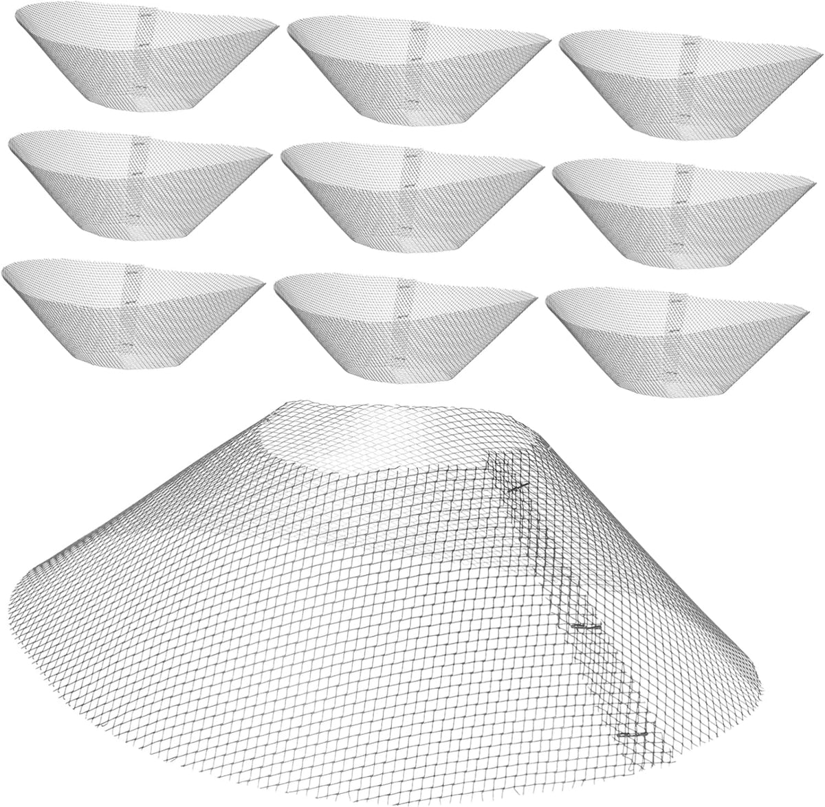 10pcs Range Hood Grease Mesh Filters Bowl Shaped Kitchen Vent Screen Replacement Nets for Home and