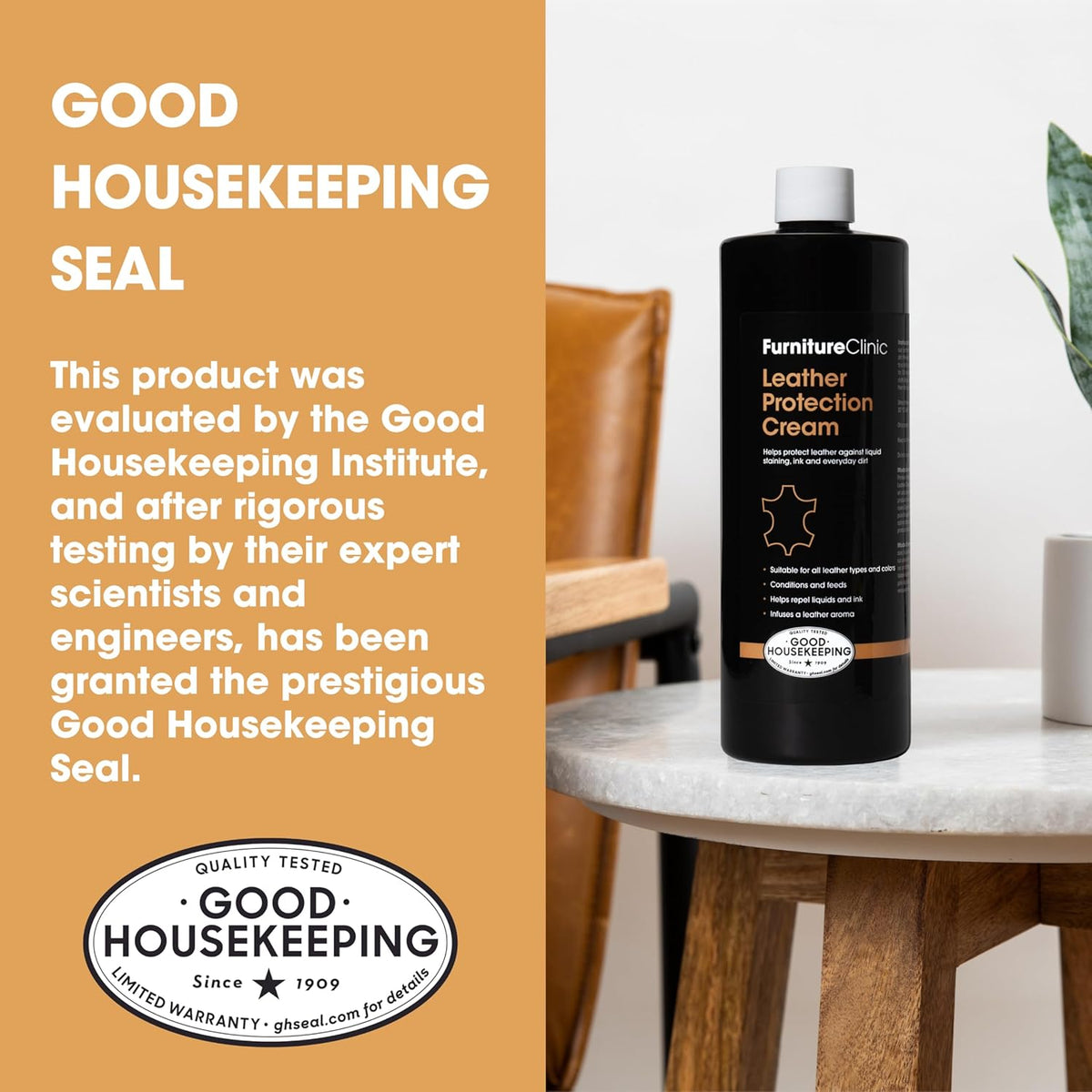 Furniture Clinic Leather Protection Cream | 2-in-1 Leather Conditioner & Waterproofing Protector