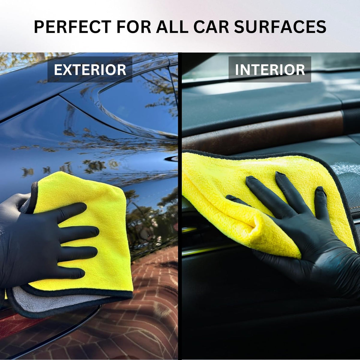The Pro Stuff® Microfiber Towels for Cars, 600 GSM, Super Soft Drying Towels for Cars, Dual-Sided