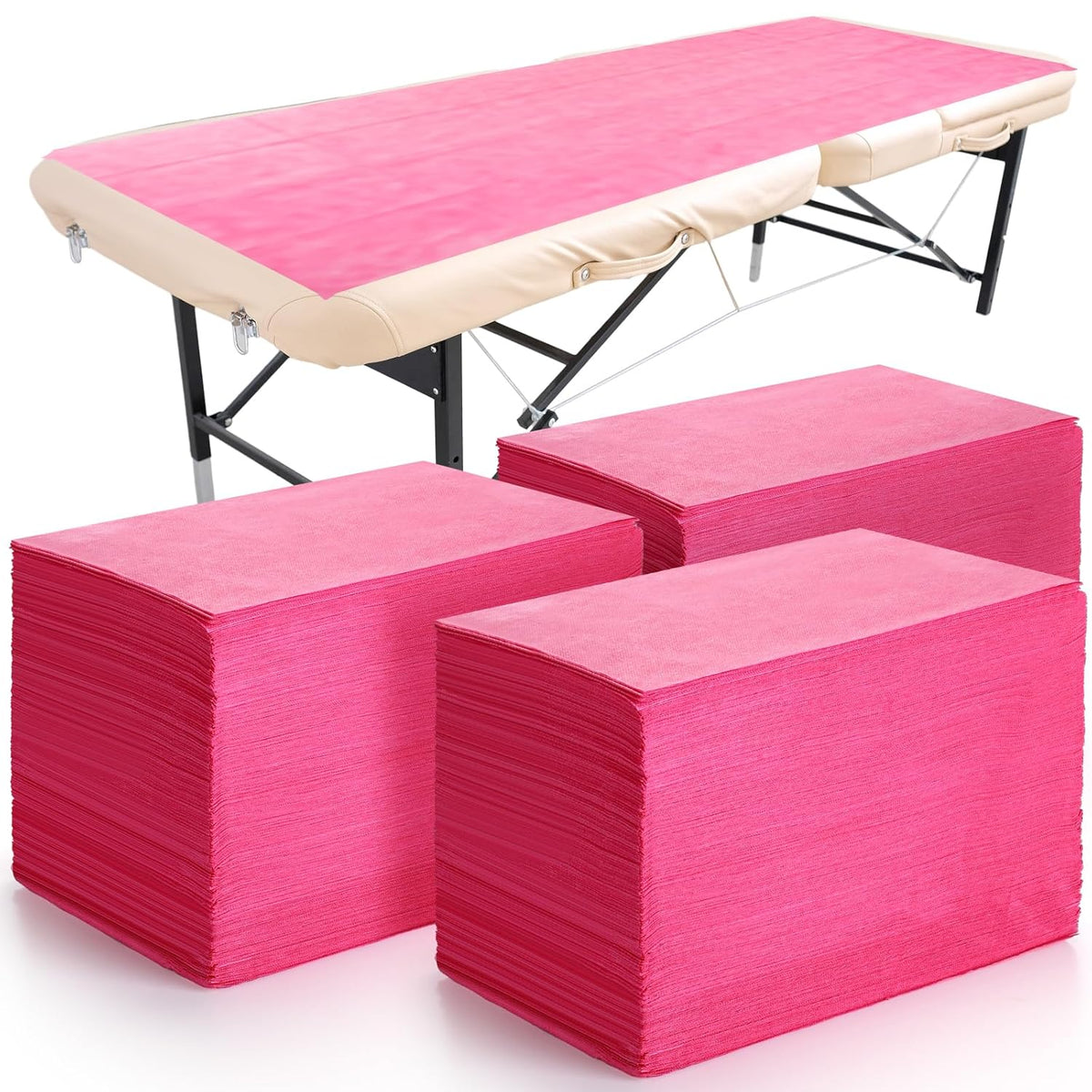300 Pcs 31" x 71" Massage Table Sheets Waterproof Disposable Bed Sheets Soft Non Woven Fabric