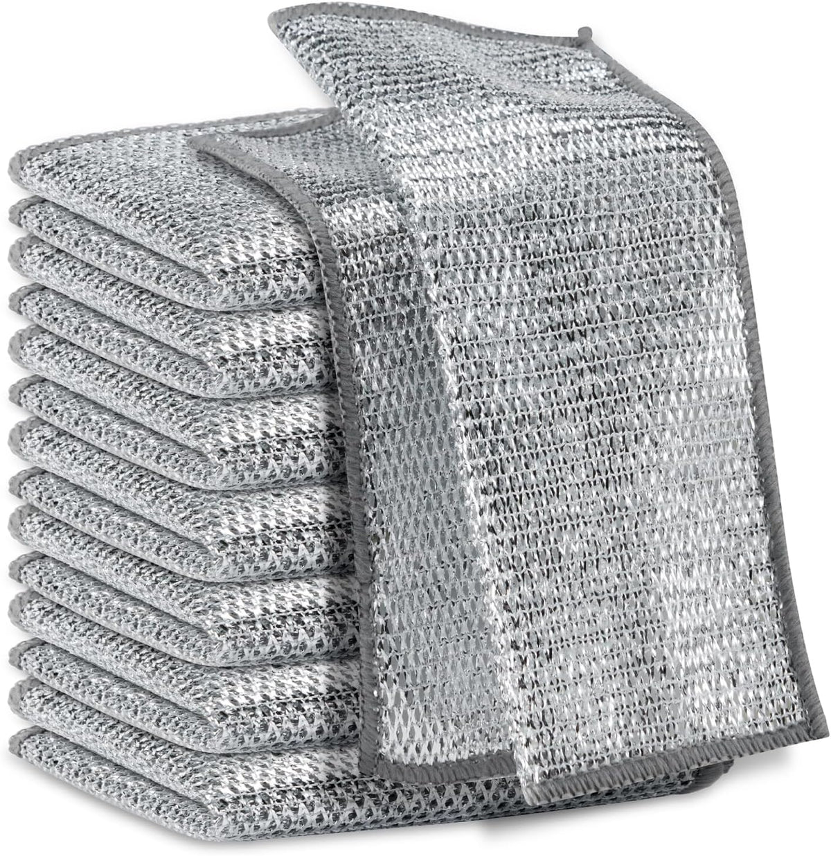 5Pcs Non Scratch Wire Dishcloth, Multipurpose Wire Dishwashing Rags, Steel Metal Wire Cloth Mesh