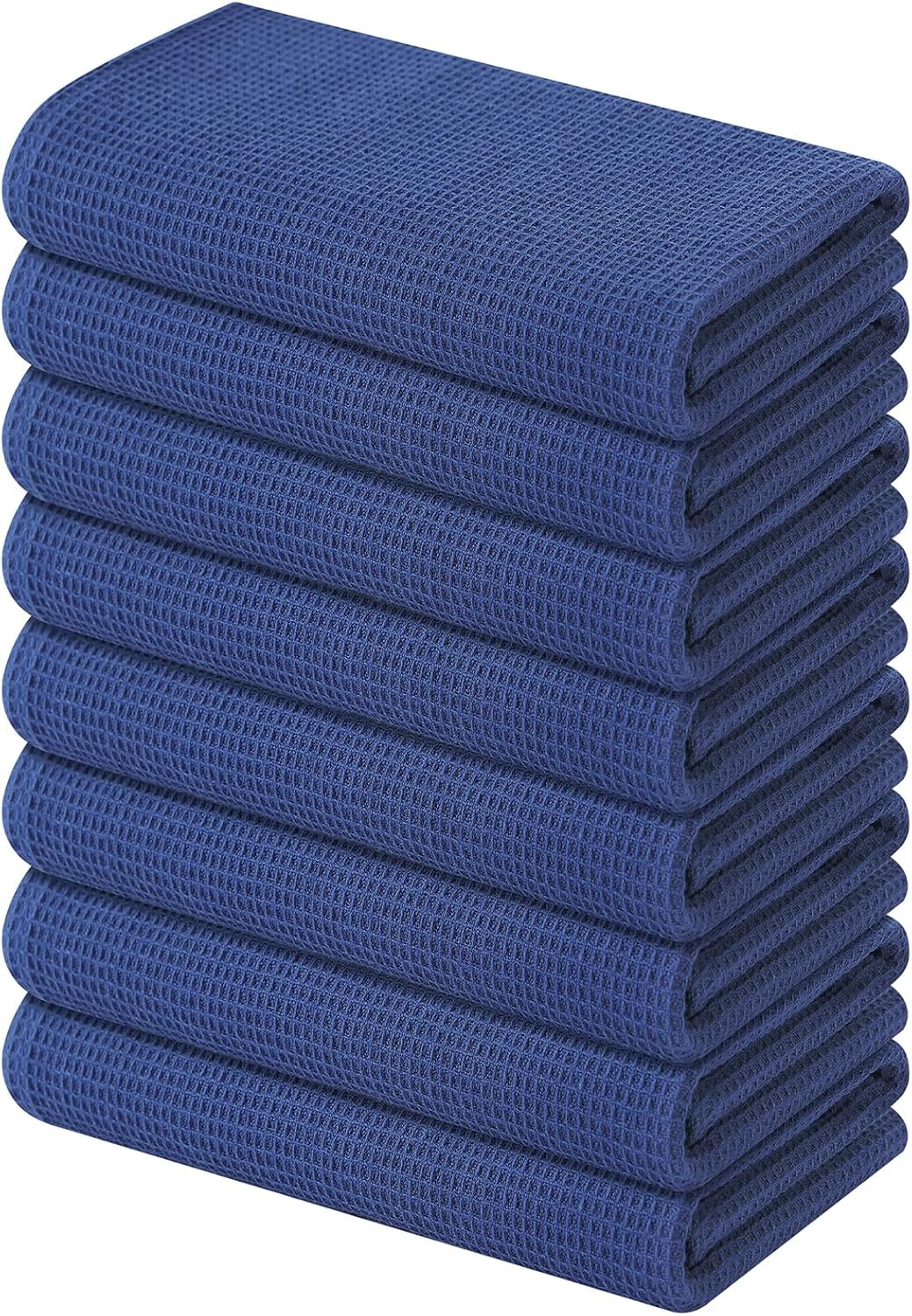 Homaxy 100% Cotton Waffle Weave Kitchen Towels - 8 Pack Soft and Absorbent Dish Towels - 16 x 26