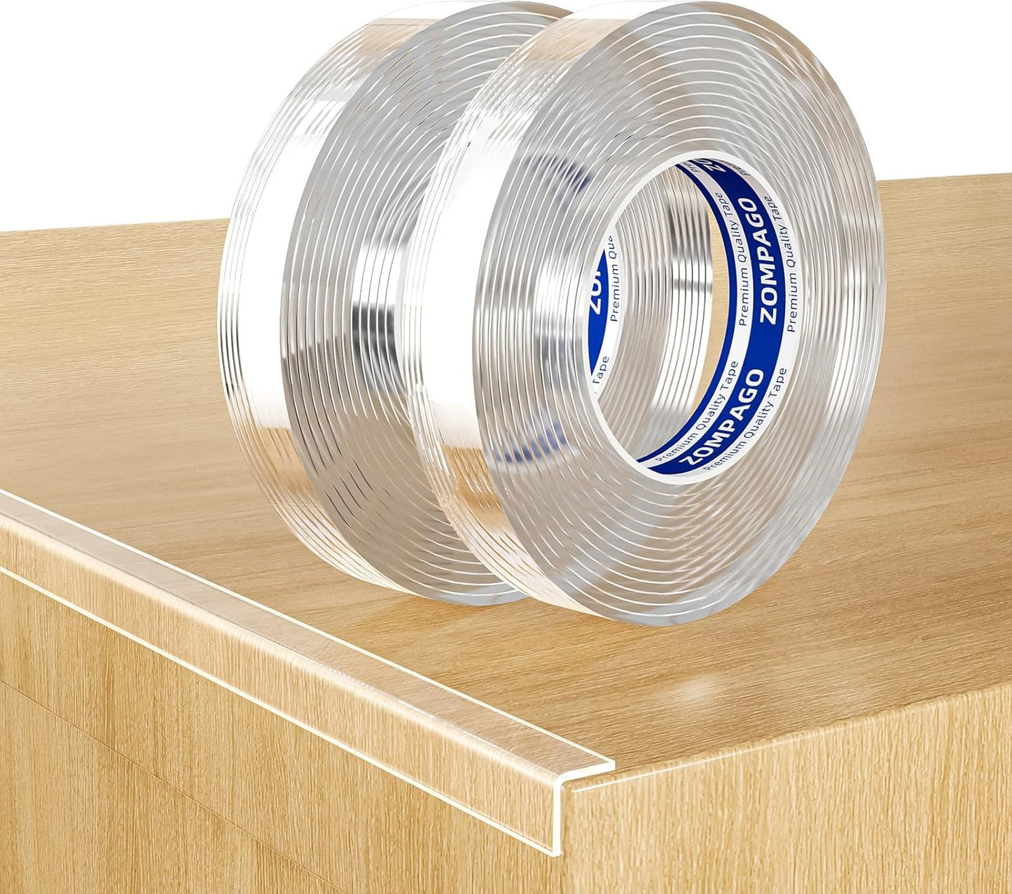 Clear Soft Corner Protectors for Furniture Strip,0.8in x13FT,2 RollSharp Edge & Table Bumper,Window