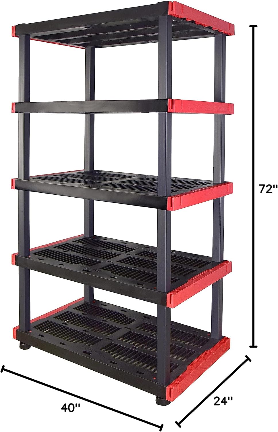CX Craftsman, 5-Tier Highly Durable Storage Rack, 200lbs/shelf, (72.3”H x 40”W x 24”D)