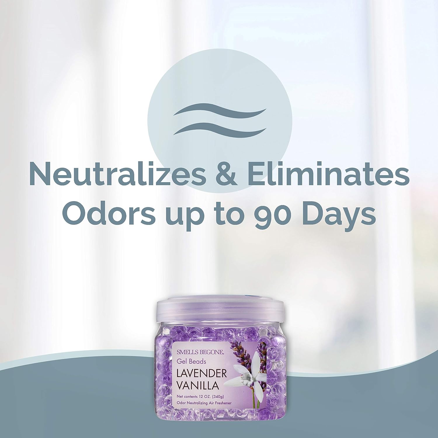SMELLS BEGONE Odor Eliminator Gel Beads - Air Freshener - Eliminates Odor in Bathrooms, Cars