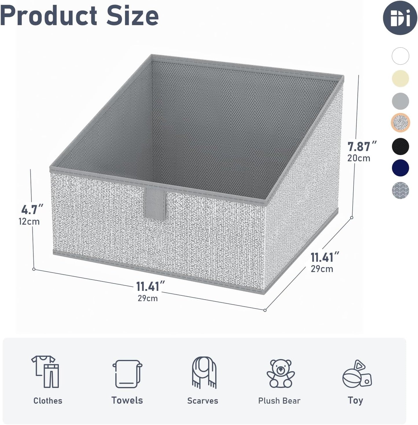 DIMJ Trapezoid Storage Bins, Closet Storage Bins with Handle, Foldable Closet Organizers and