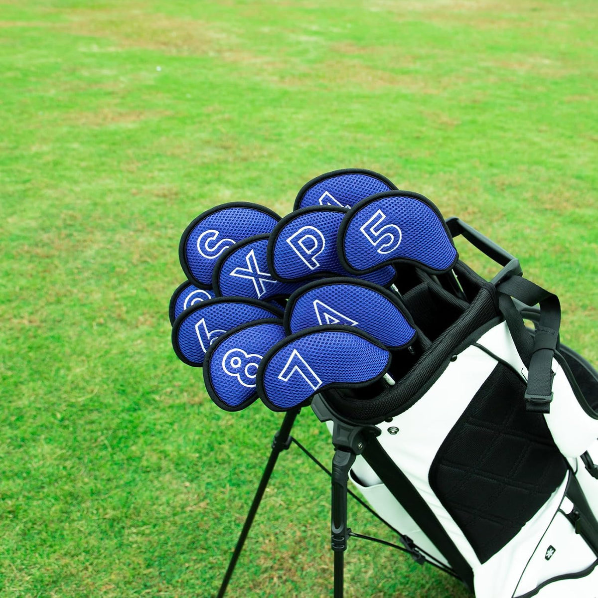 Montela Golf Iron Covers,Golf Iron Head Covers Mesh Golf Iron Covers Set 10pcs Golf Iron