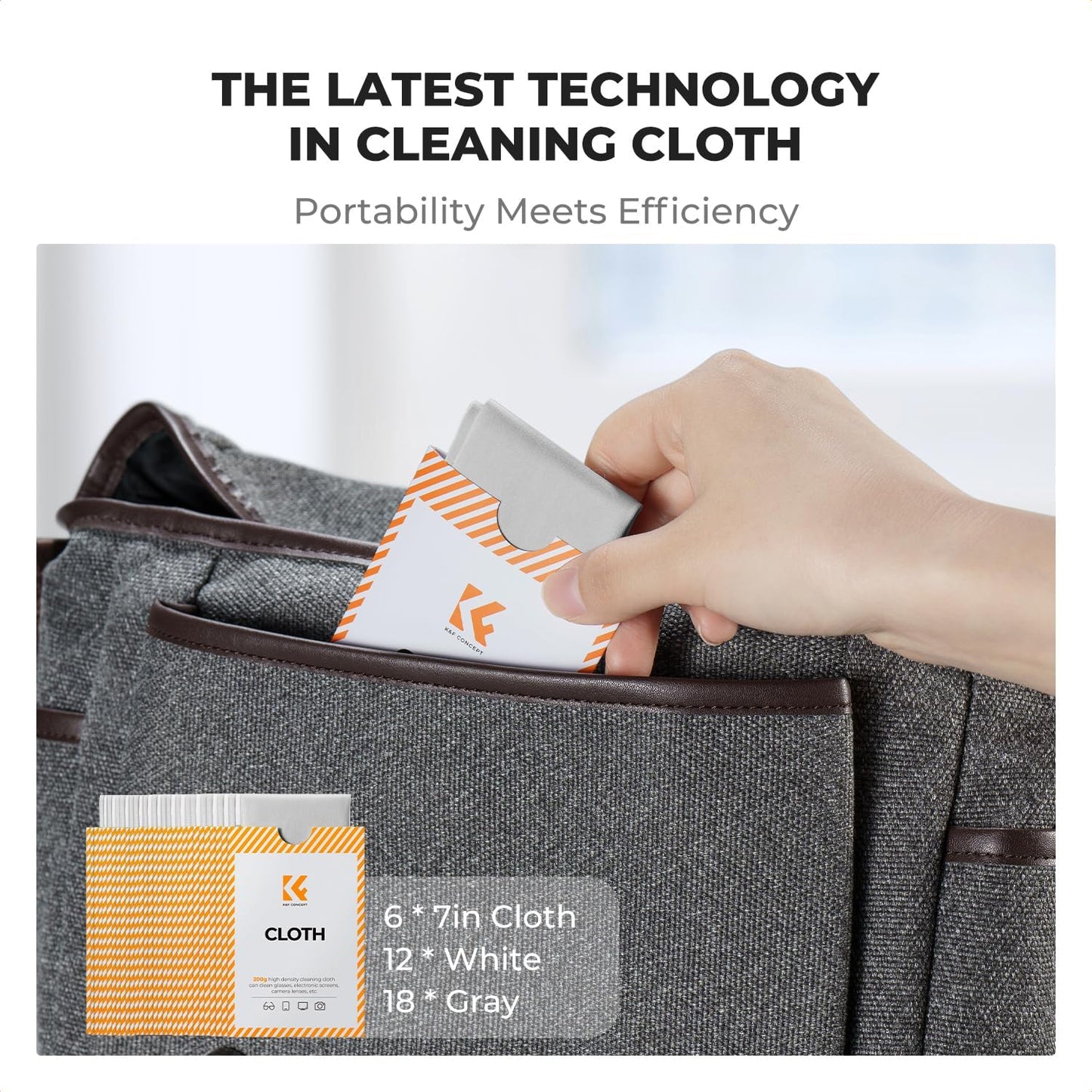K&F Concept 30 Pack Lens Cleaning Cloth | Microfiber Cleaning Cloth | Glasses Cleaning Cloths |