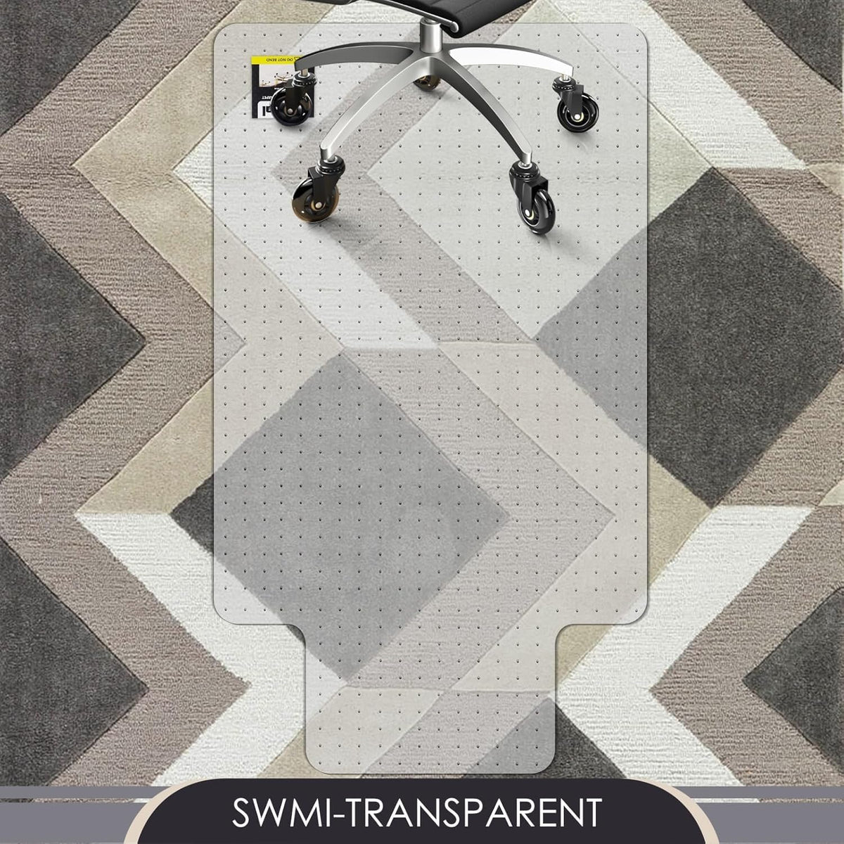 Kuyal Office Chair Mat for Carpet, 36x48 Clear Heavy Duty Computer Chair Mat with Lip, Under Desk
