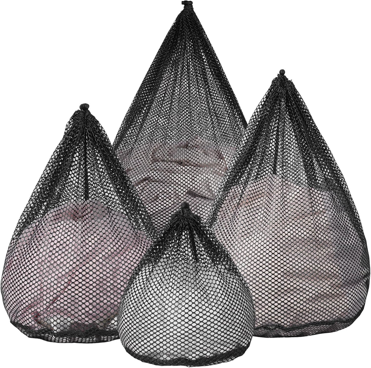 4Pcs Mesh Laundry Bags Washing Machine Mesh Wash Bags Jumbo for Delicates Clothes,Bed Linen,Toys