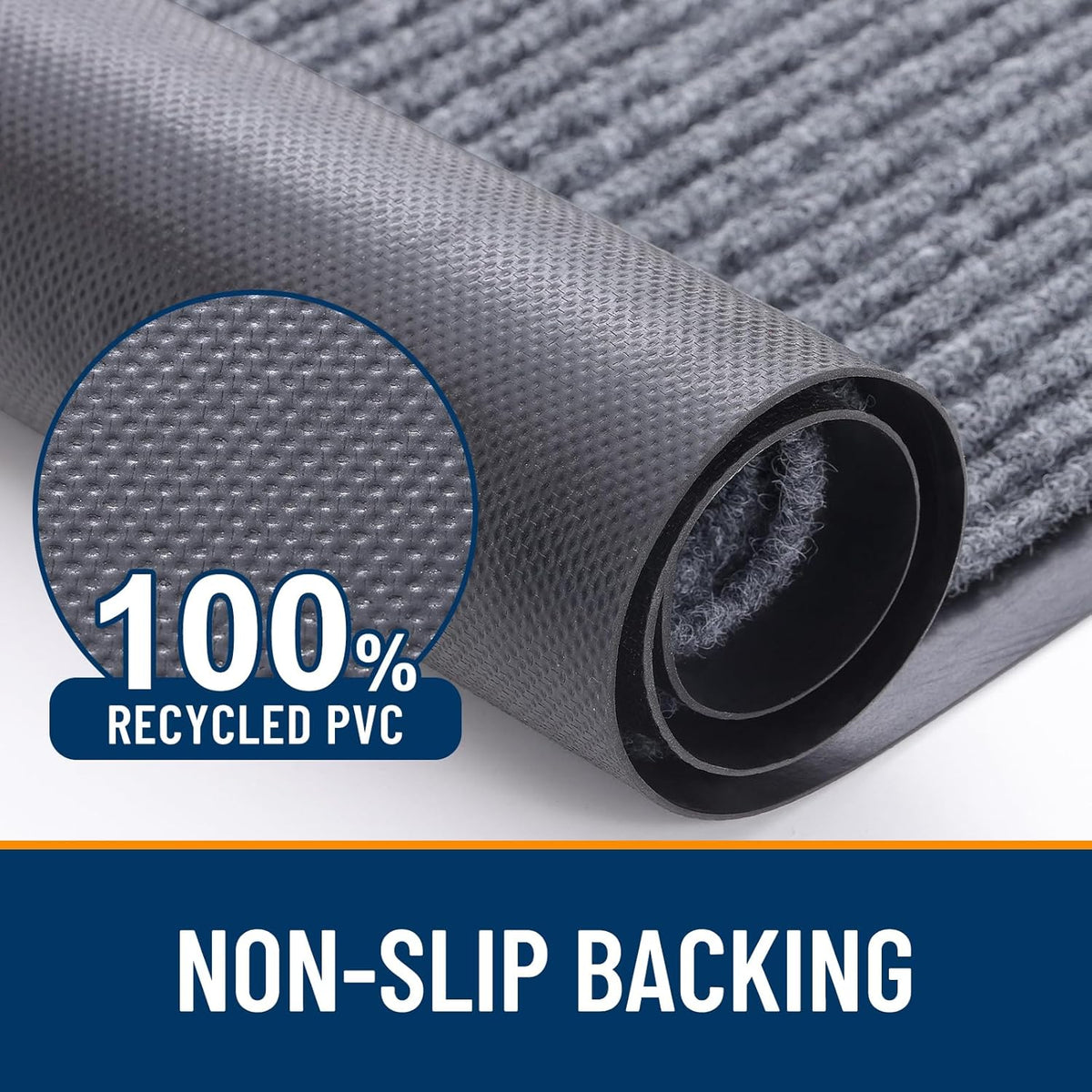 OLANLY Front Door Mat Indoor Outdoor Entrance, Waterproof Heavy Duty Doormat, Fade Resistant, Low