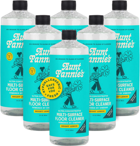 Aunt Fannie's Ultra Concentrated Floor Cleaner Vinegar Wash, Multi-Surface Solution For Mopping