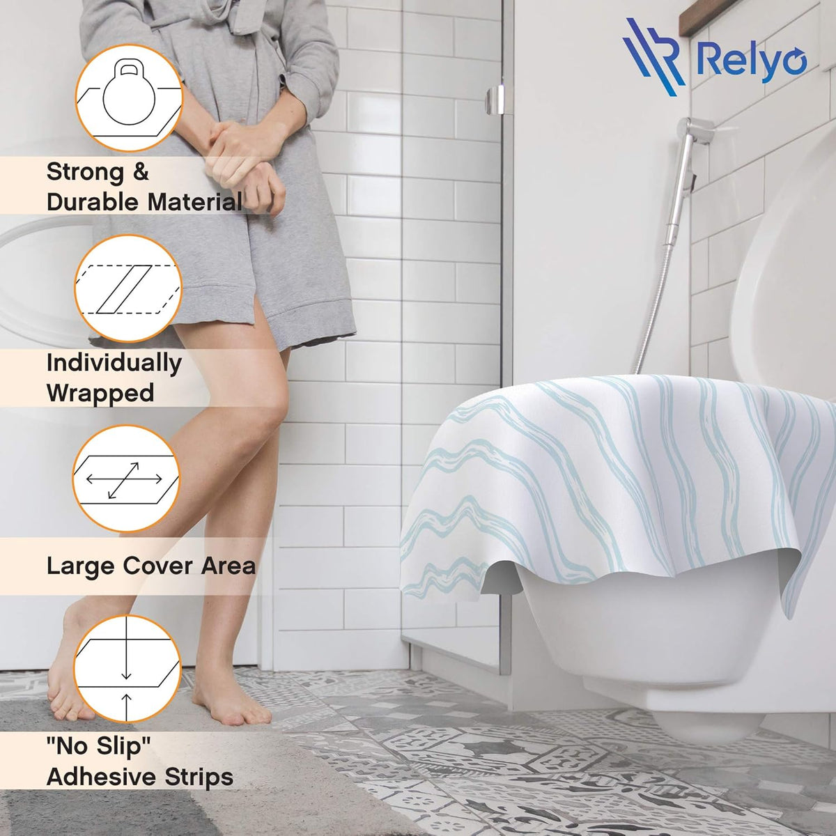 Toilet Seat Covers Disposable - 20 Pack - Waterproof, Ideal for Kids and Adults – Extra Large