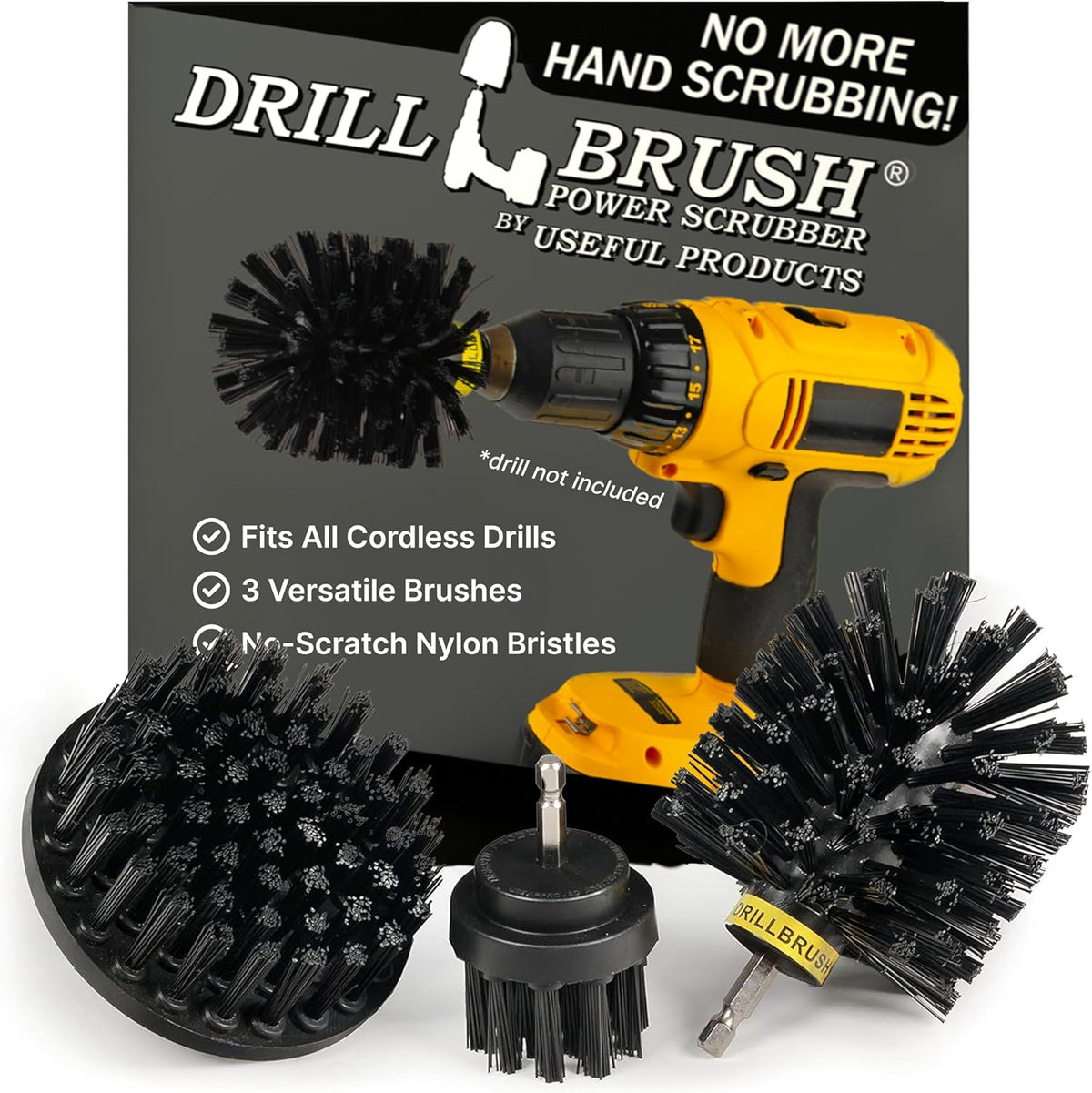 Cleaning Accessories Industrial Brushes - Baked on Food, Electric Smoker, Drill Brush Attachments