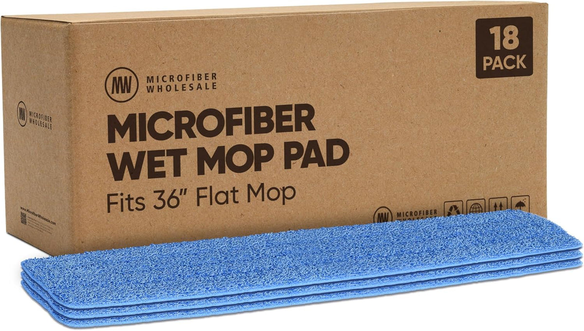 Microfiber Wholesale 36 inch Microfiber Mop Pads - Machine Washable, Reusable, Refills &