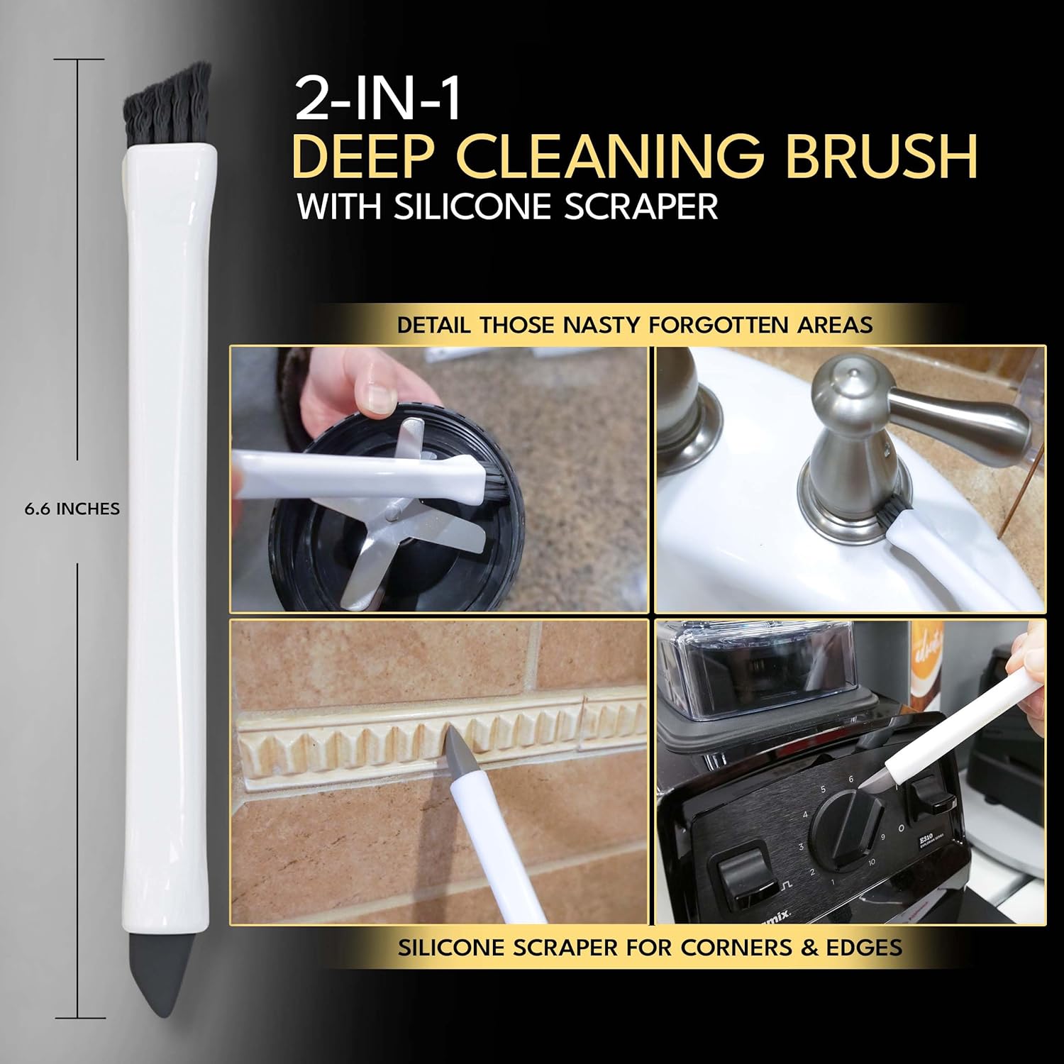 Grout Cleaning Brushes Set (3 Pcs) Deep Cleaner Multi-Purpose Stiff Bristle Brush, Cleaning