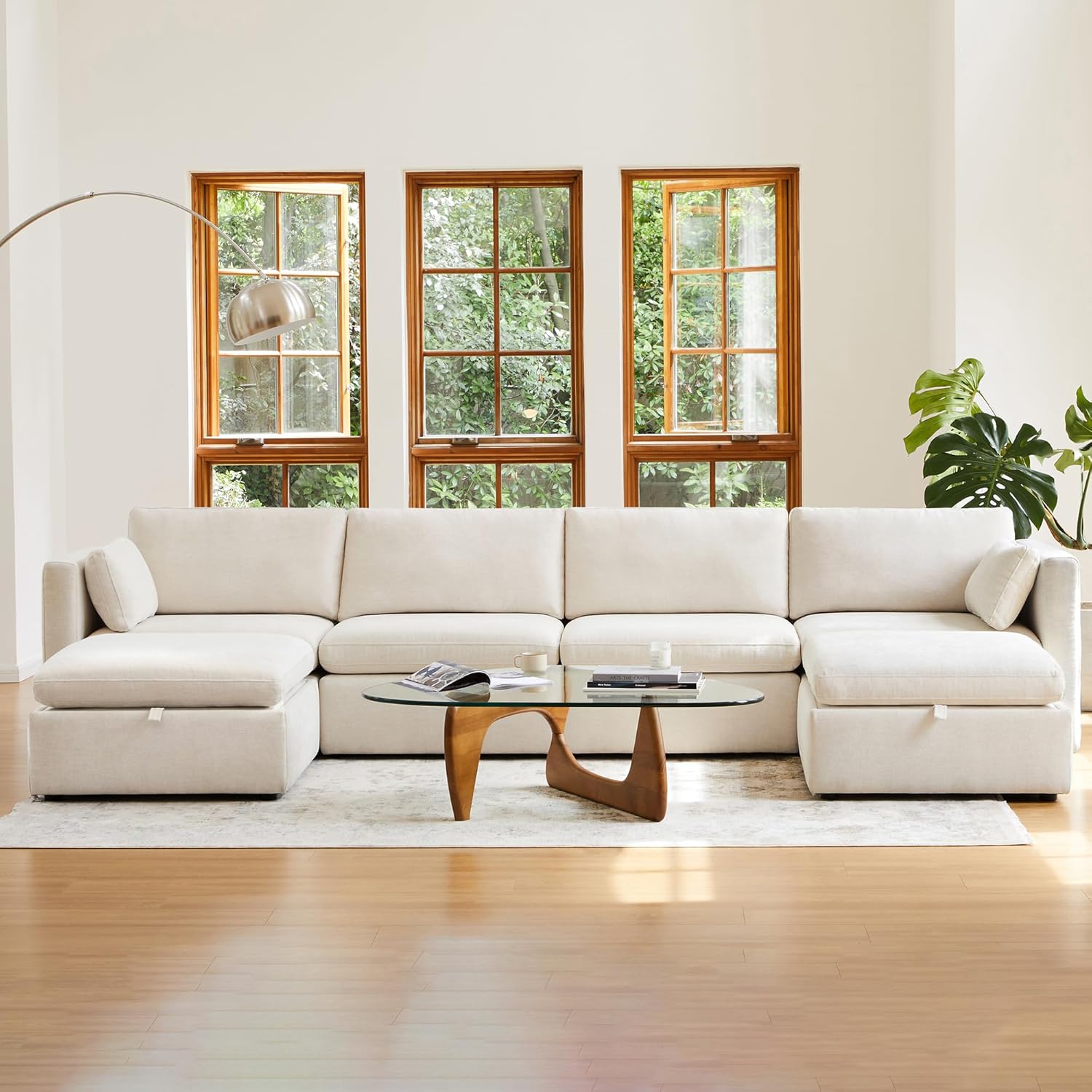 CHITA Oversized Modular Sectional Fabric Sofa Set, FSC Certified Extra Large U Shaped Couch