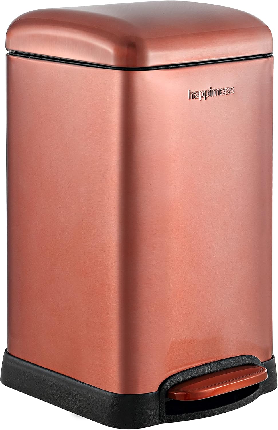 happimess HPM1012D Betty Retro Mini 3.2-Gallon Step-Open Trash Can with Soft-Close Lid, Modern