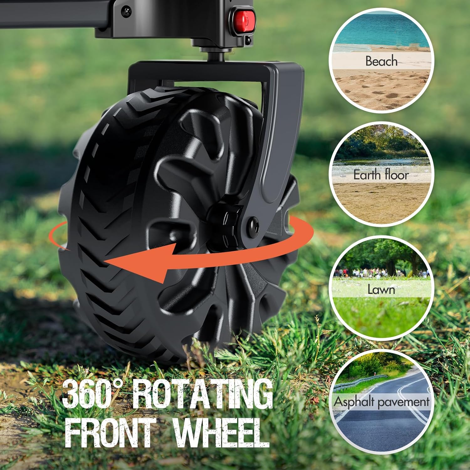 PORTAL Collapsible Folding Utility Beach Wagon Carts Heavy Duty with All Terrain Wheels for