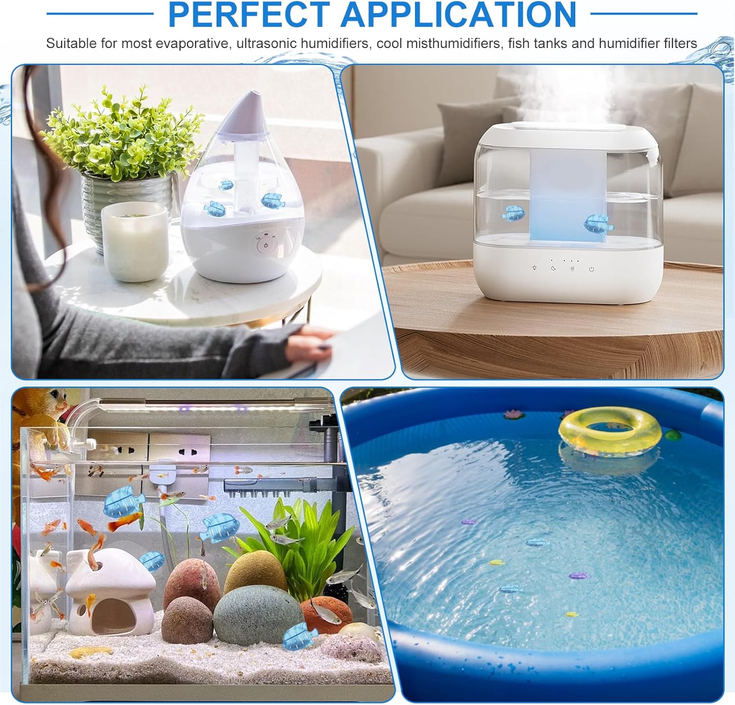 10PC Humidifier Cleaner Fish Universal Humidifier Tank Cleaner Works in All humidifiers and Fish
