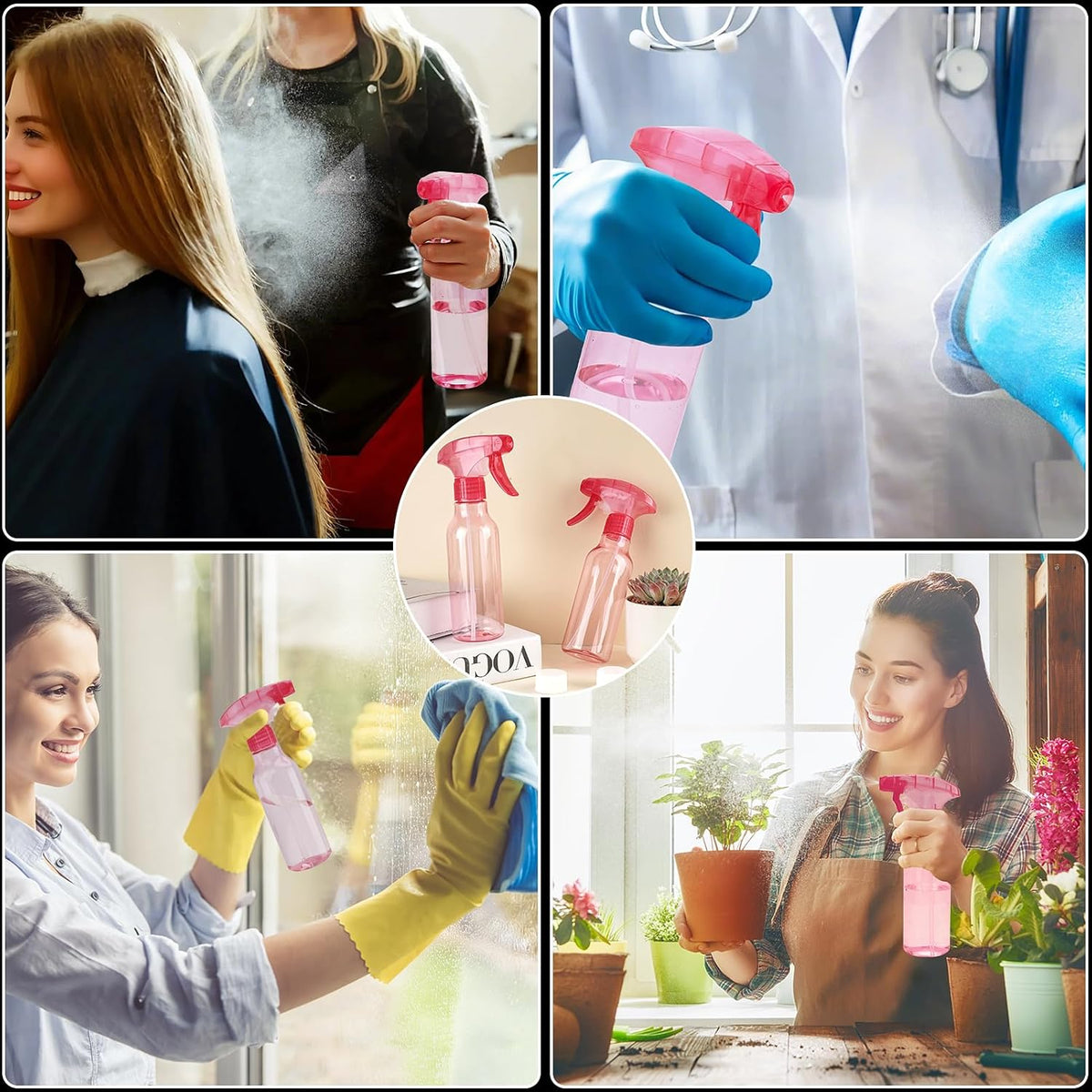 Cosywell Plastic Spray Bottles 8.8oz/260ml 2 Pack Empty Spray Bottle for Cleaning Mist/Stream
