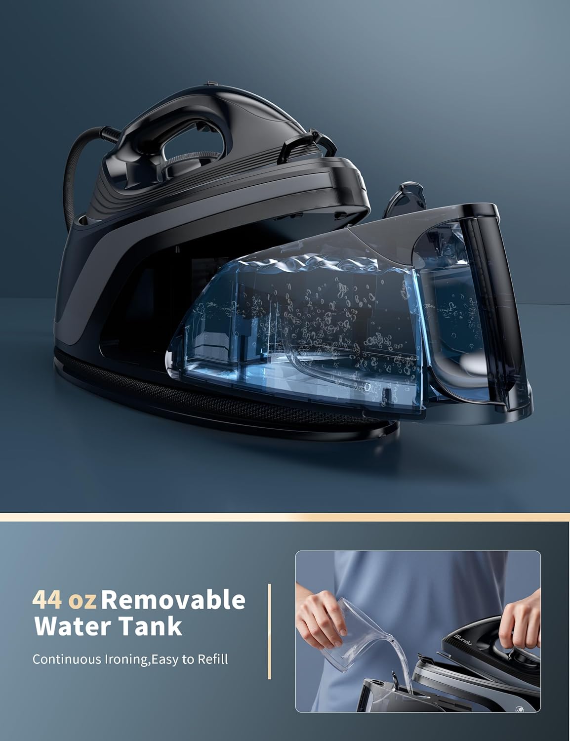 Sundu Iron Steamer for Clothes,1600W Steam Station Professional Steam Iron For Clothes with 44 oz
